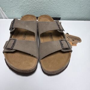 Project Cloud Taupe Two-Buckle Slide Sandals for Men